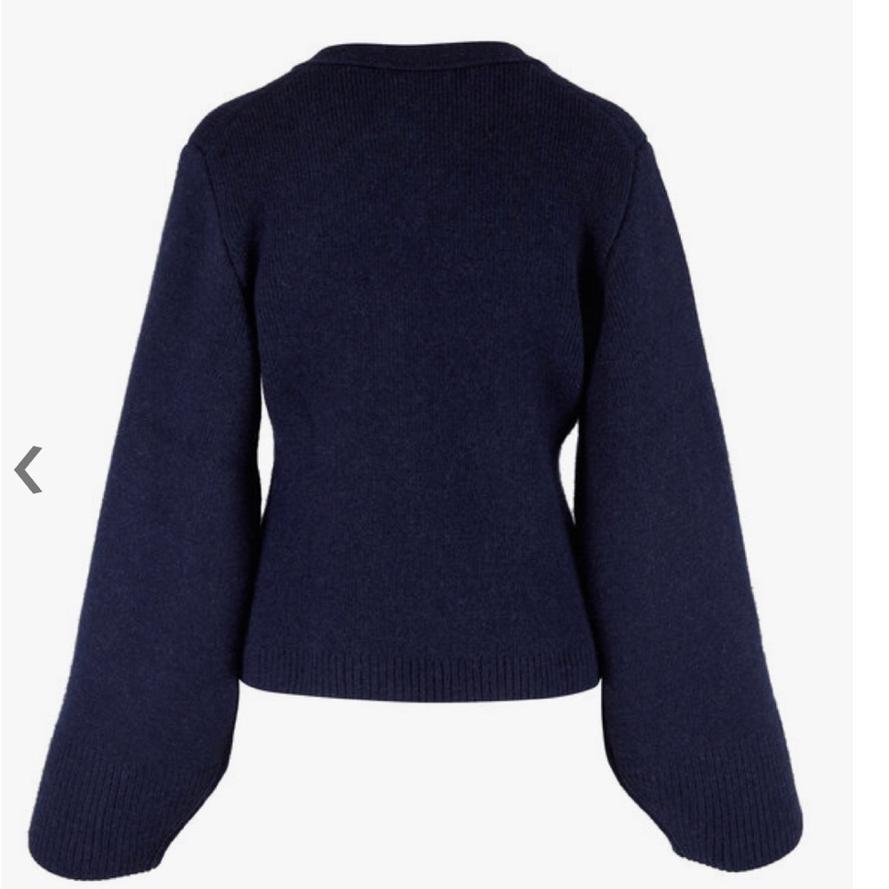 Khaite Scarlet Cardigan in Blue Abyss - Picture 14 of 16
